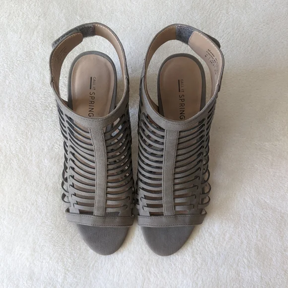 Call It Spring Open-Toe Boots - Picture 5 of 10